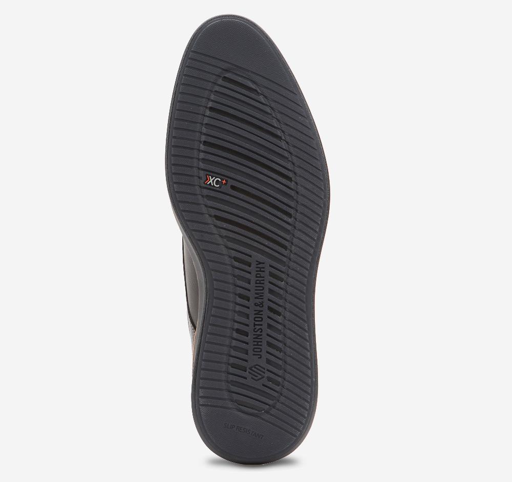 Johnston & Murphy XC+™ Parker Plain Toe Black Waterproof Full Grain Leather