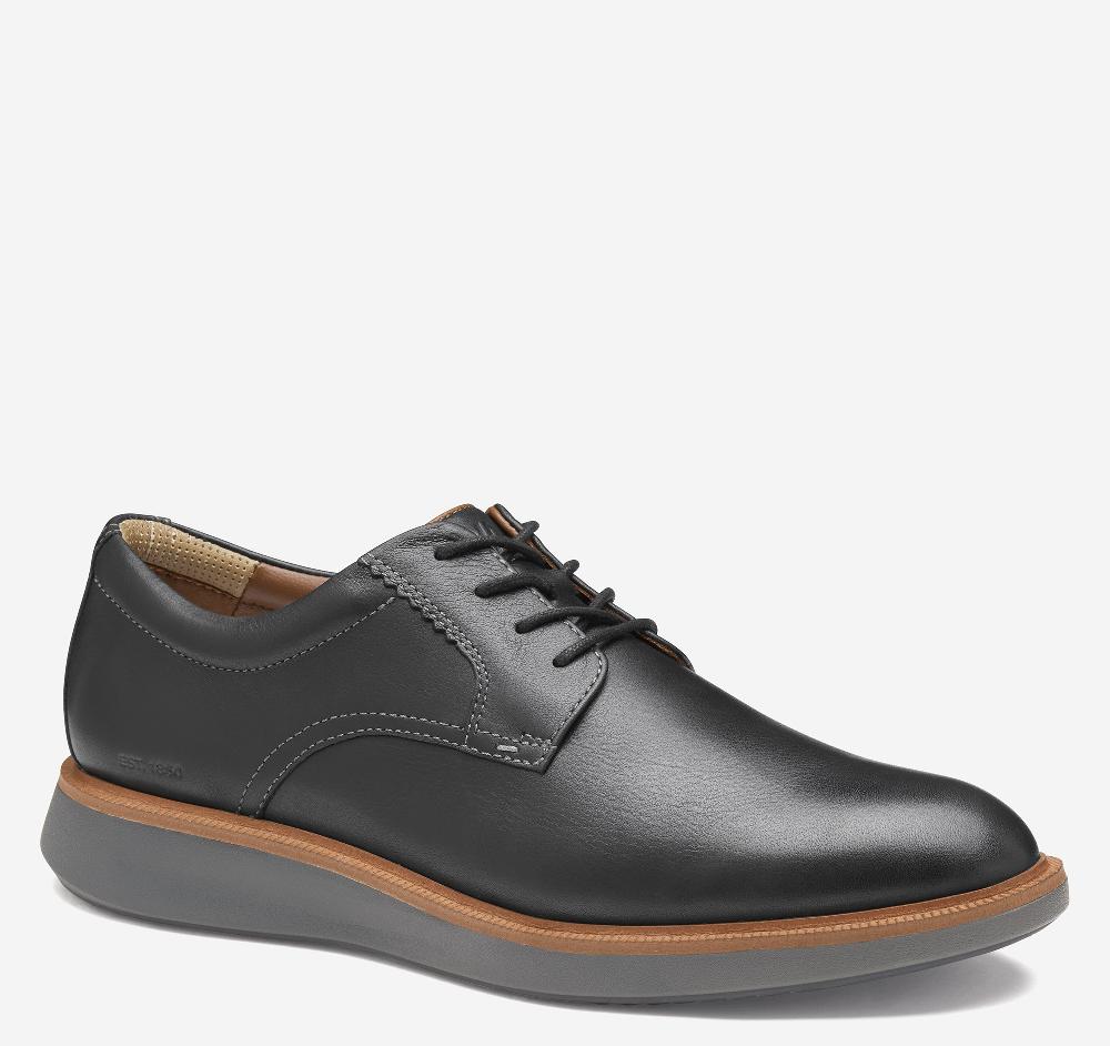 johnston & murphy XC+™ Parker Plain Toe Black Waterproof Full Grain Leather