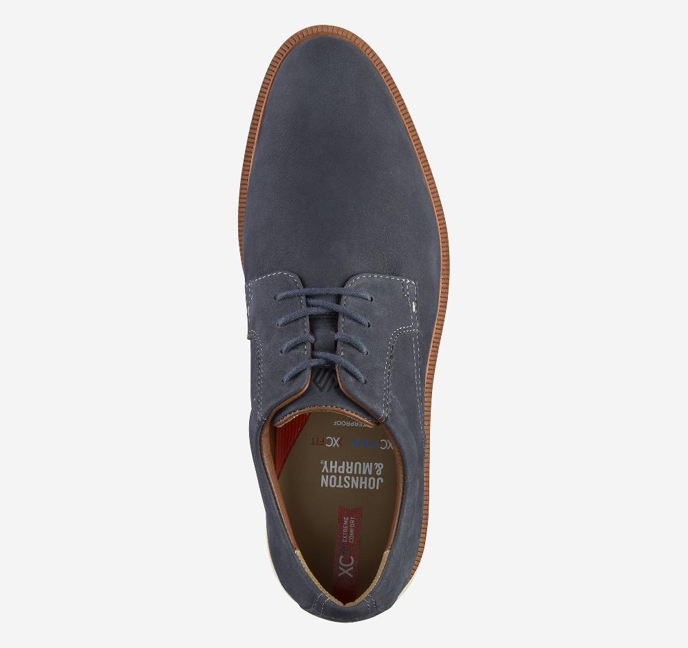 Johnston & Murphy XC+™ Parker Plain Toe Navy Waterproof Nubuck
