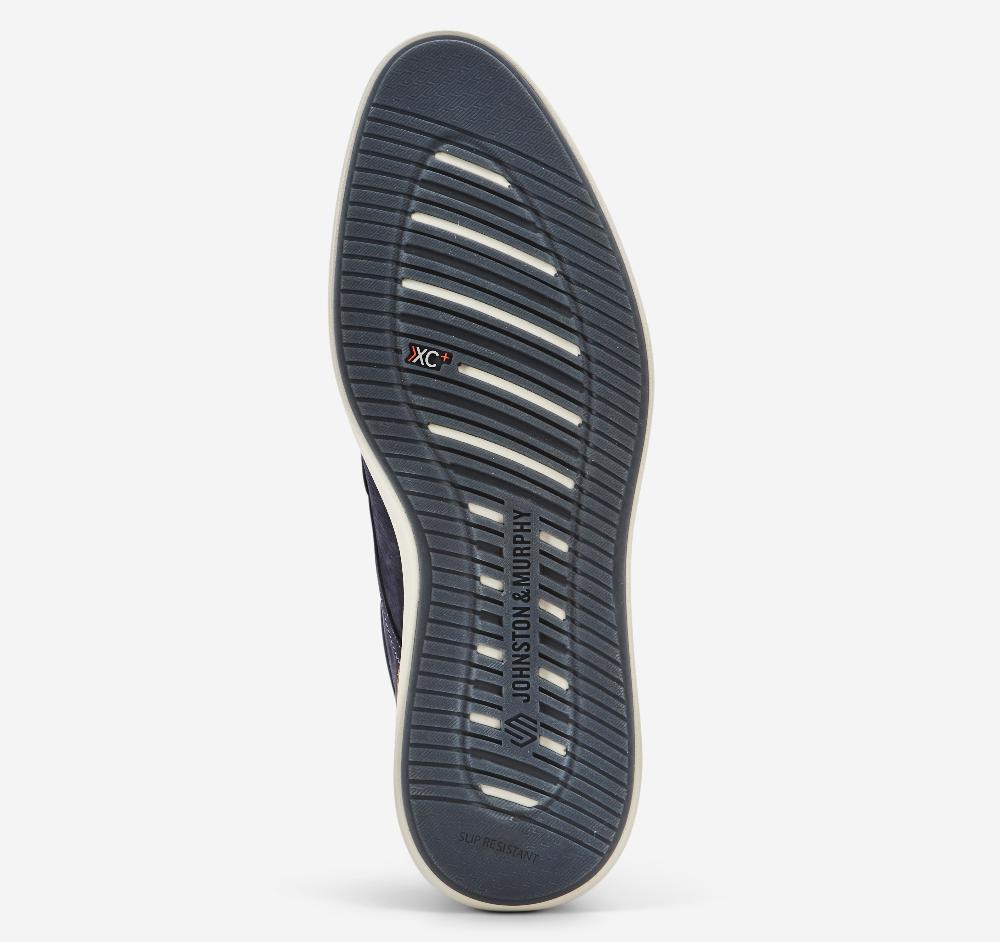 Johnston & Murphy XC+™ Parker Plain Toe Navy Waterproof Nubuck