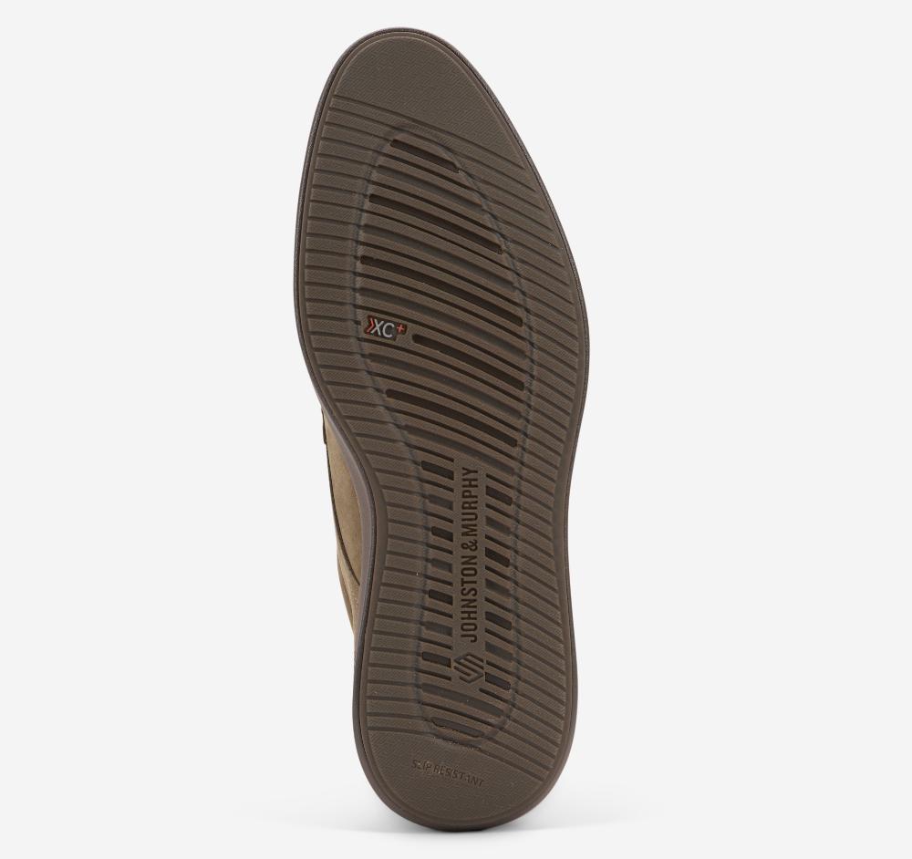 Johnston & Murphy XC+™ Parker Plain Toe Taupe Waterproof Nubuck