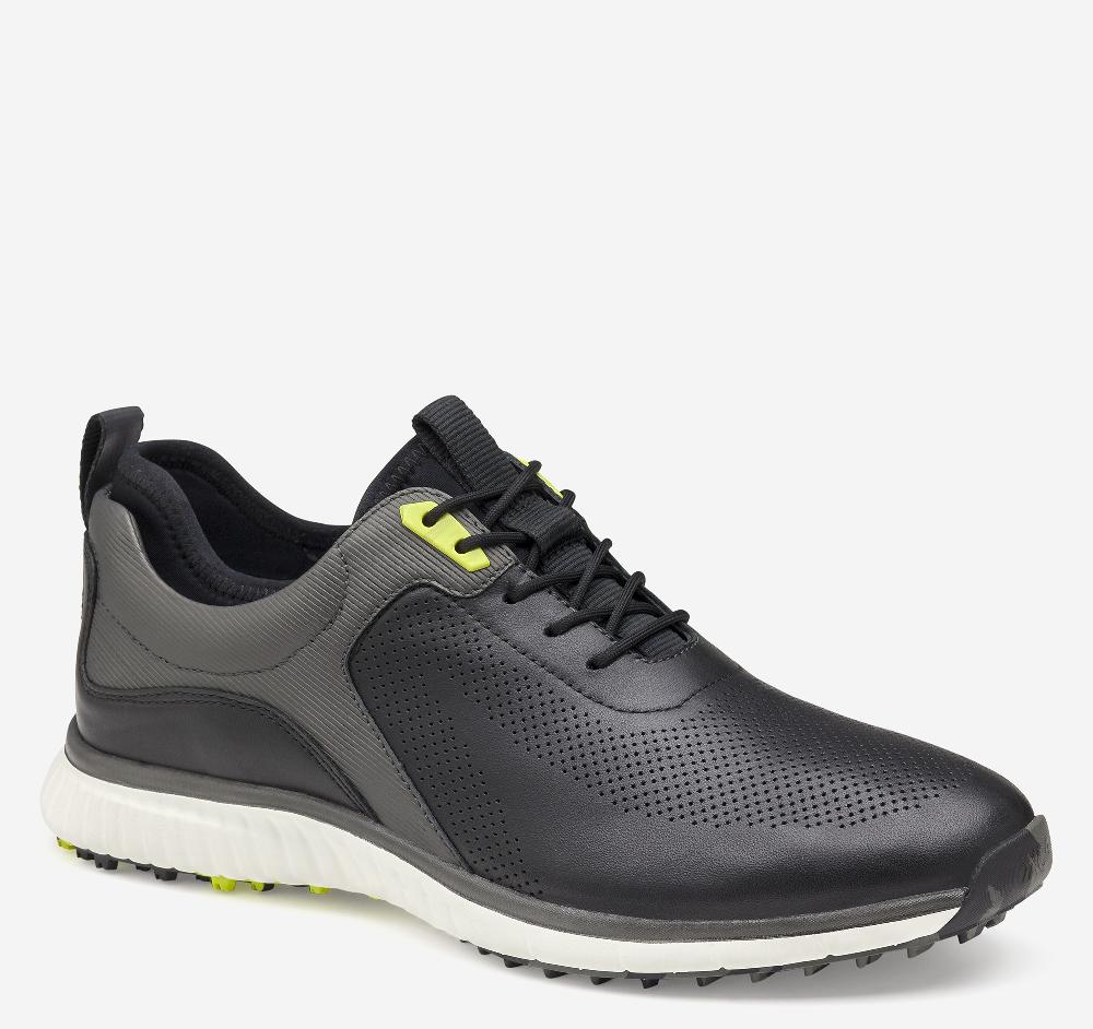 johnston & murphy XC4® H1-Luxe Hybrid Black/Dark Gray Full Grain