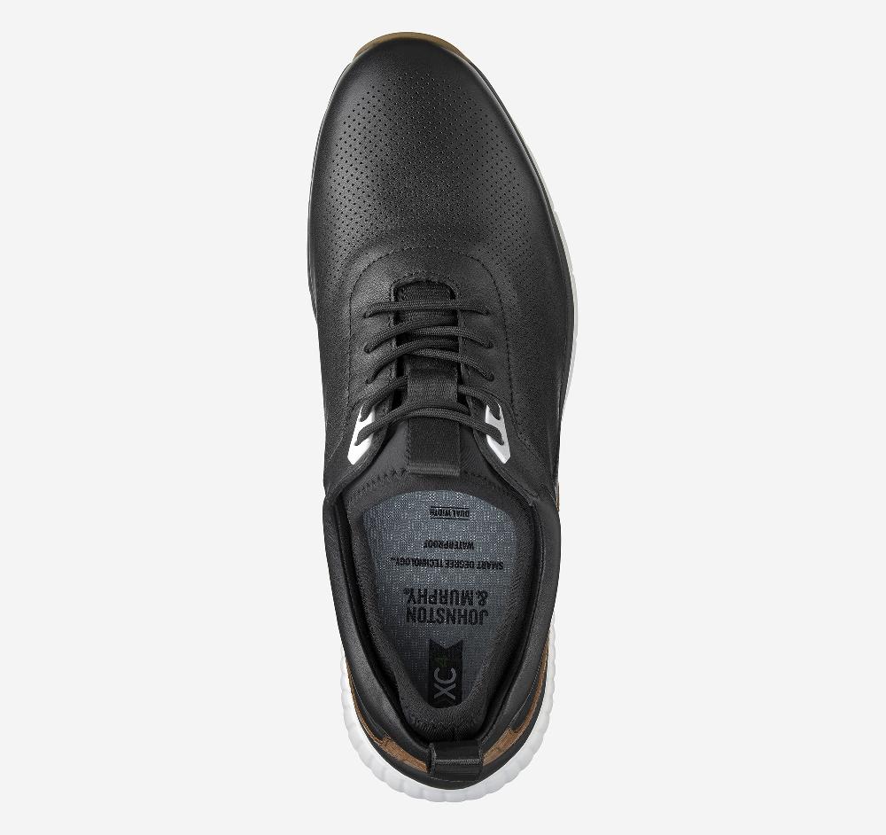 Johnston & Murphy XC4® H1-Luxe Hybrid Black Waterproof Full Grain