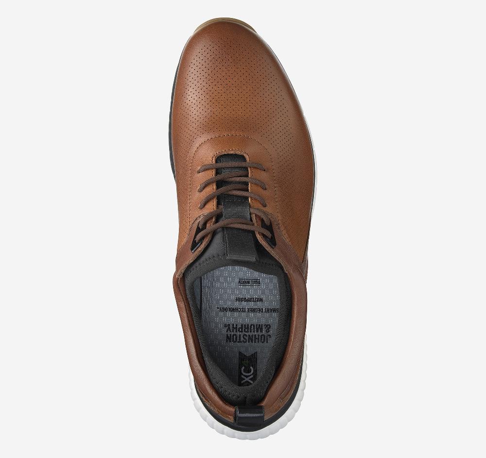 Johnston & Murphy XC4® H1-Luxe Hybrid Tan Waterproof Full Grain