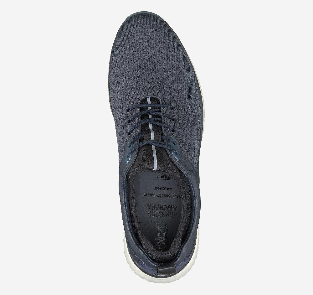 Johnston & Murphy XC4® H2-Sport Hybrid Knit U-Throat Navy Knit/Navy Full Grain