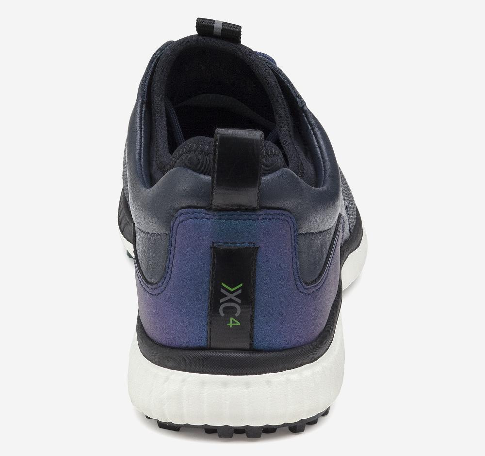 Johnston & Murphy XC4® H2-Sport Hybrid Knit U-Throat Navy Knit/Navy Full Grain