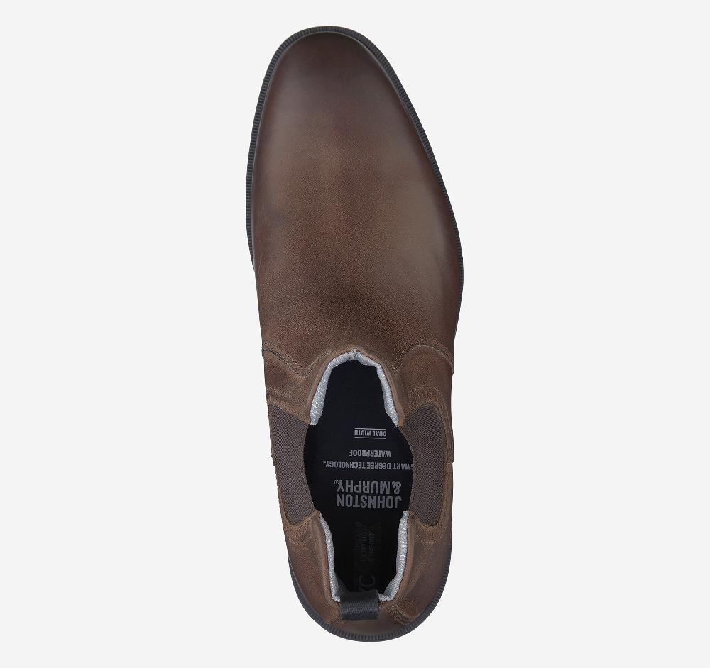 Johnston & Murphy XC4® Maddox Chelsea Boot Tan Oiled Full Grain