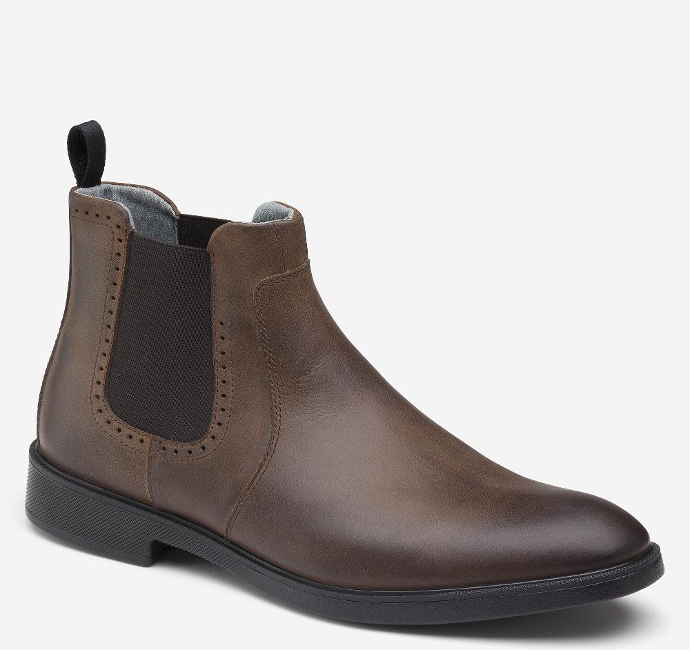 johnston & murphy XC4® Maddox Chelsea Boot Tan Oiled Full Grain