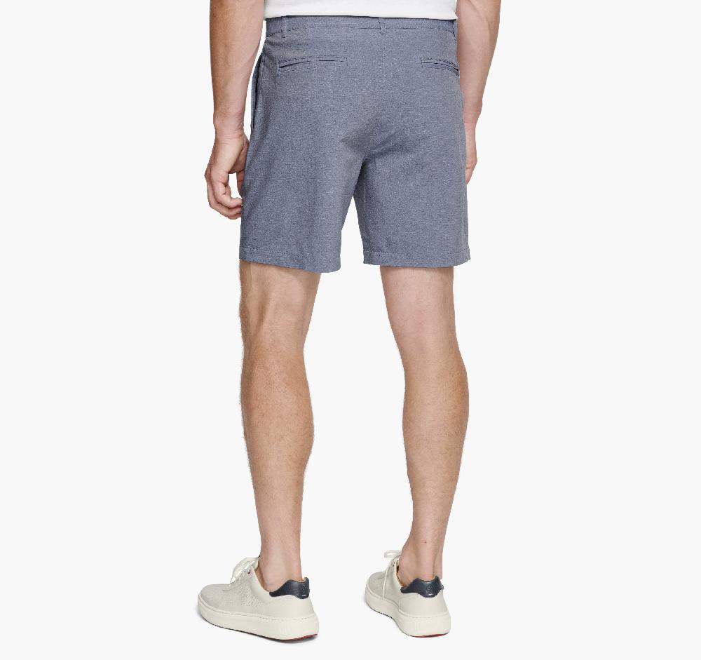 Johnston & Murphy XC4® Performance Flat-Front 7" Shorts Blue Heather