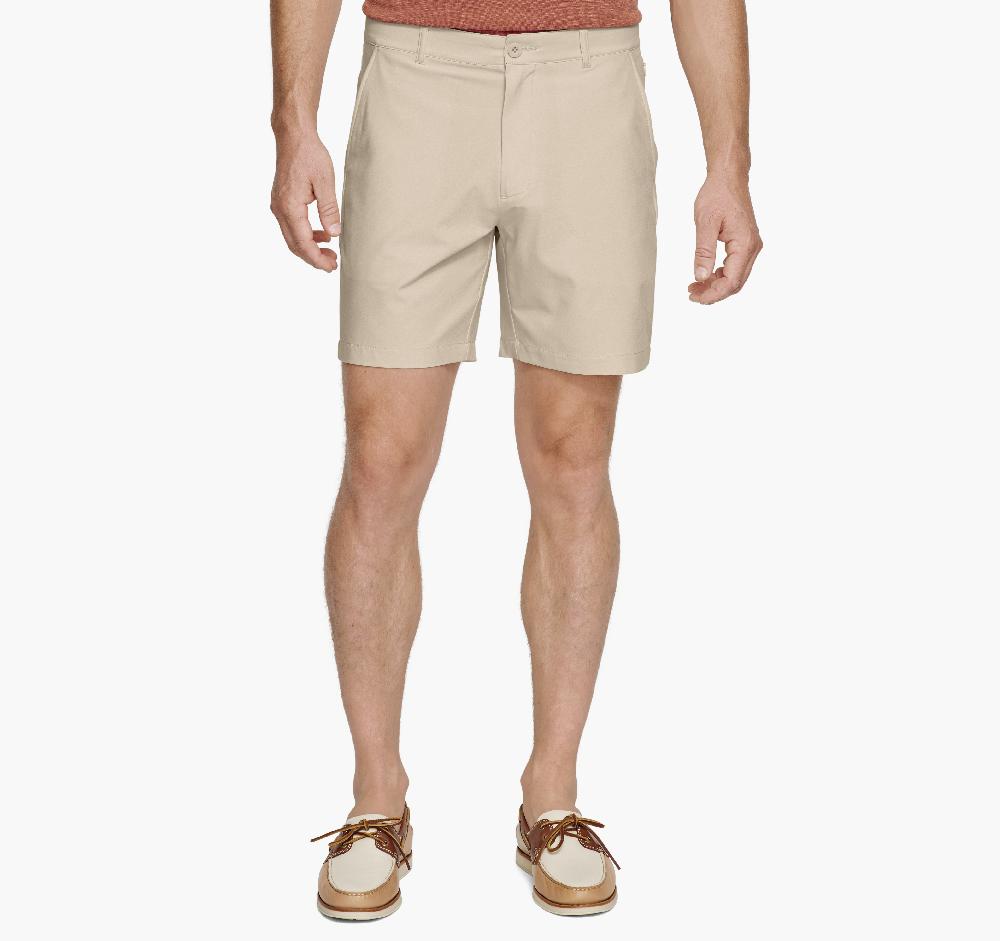 johnston & murphy XC4® Performance Flat-Front 7" Shorts Stone Heather