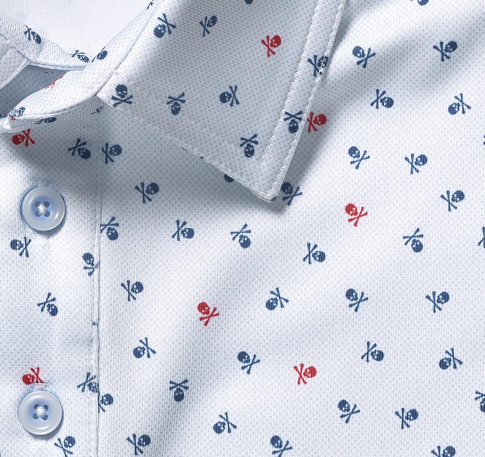 Johnston & Murphy XC4® Performance Polo Light Blue Skull