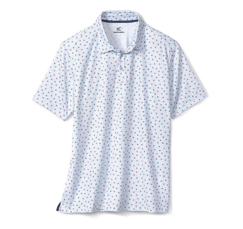 Johnston & Murphy XC4® Performance Polo Light Blue Skull