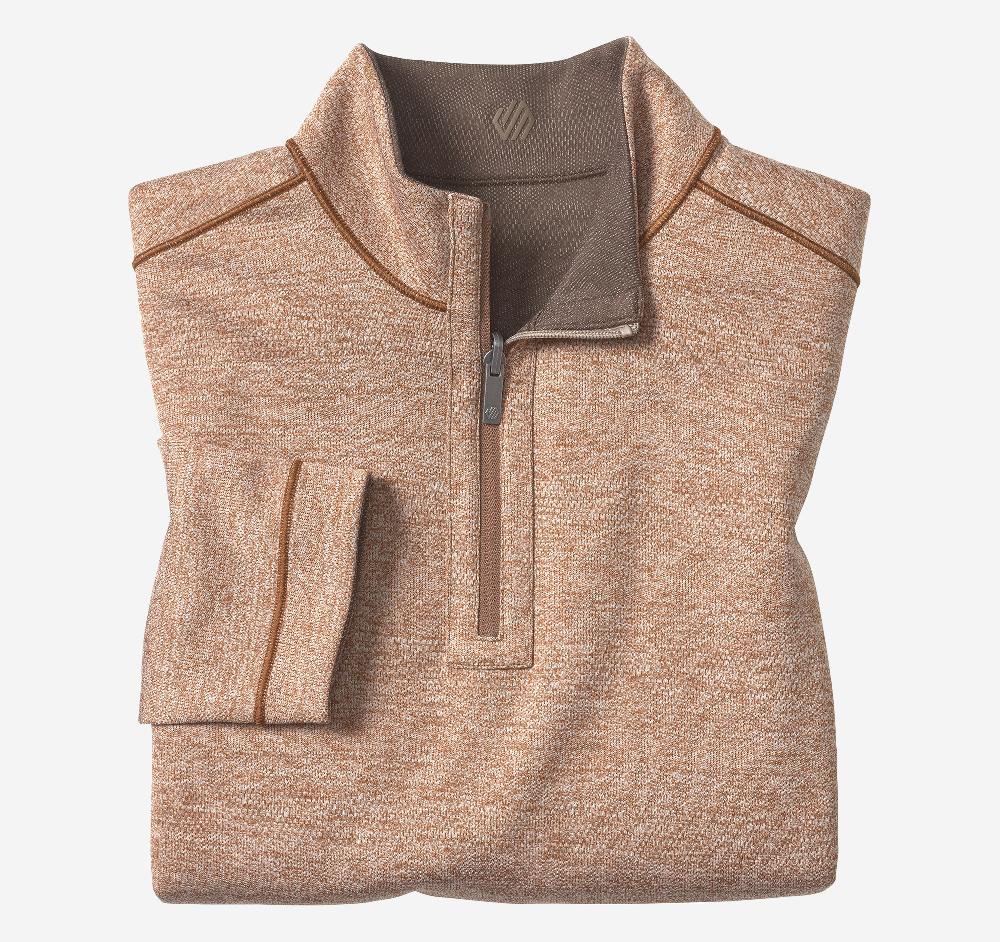 Johnston & Murphy XC4® Performance Reversible Quarter-Zip Brown/Rust