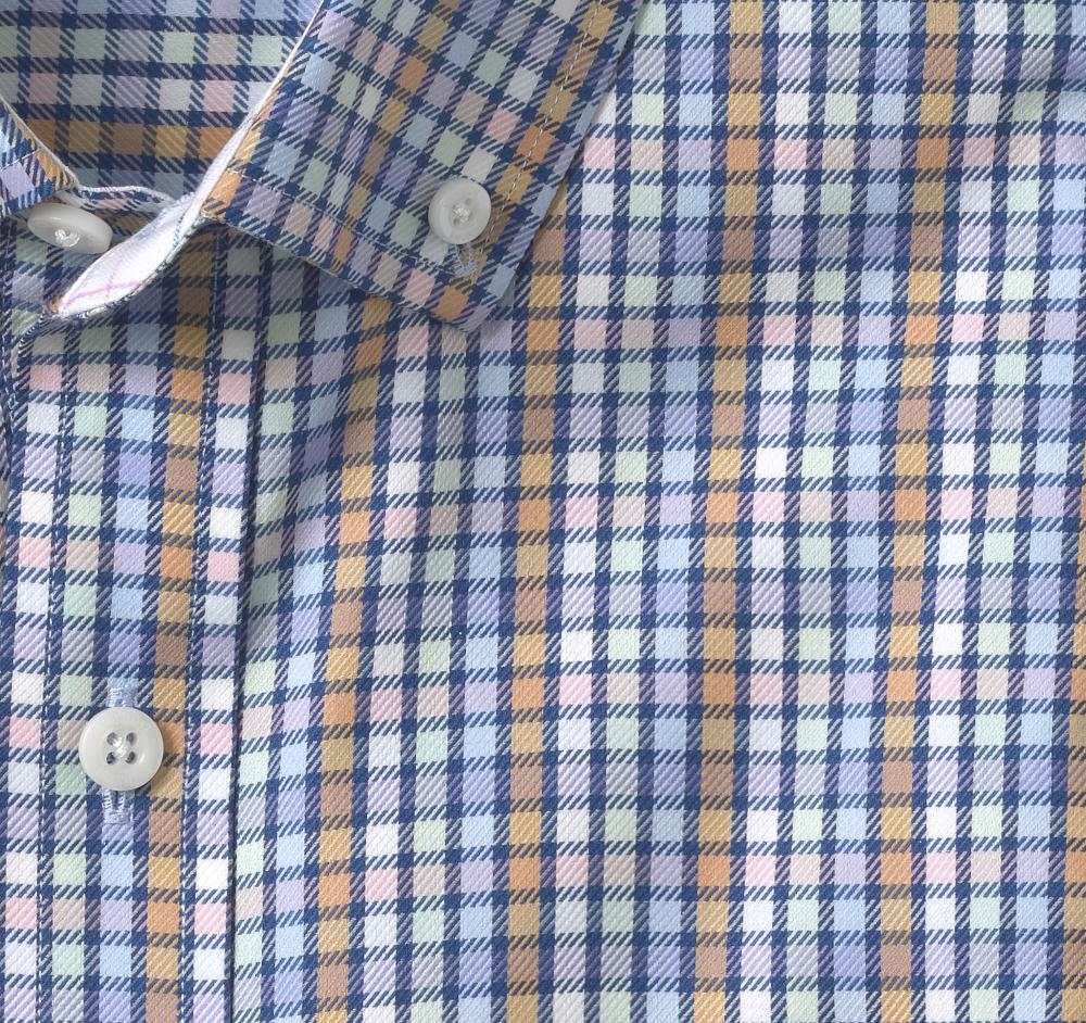 Johnston & Murphy XC4® Performance Shirt Navy/Multi Outline Check