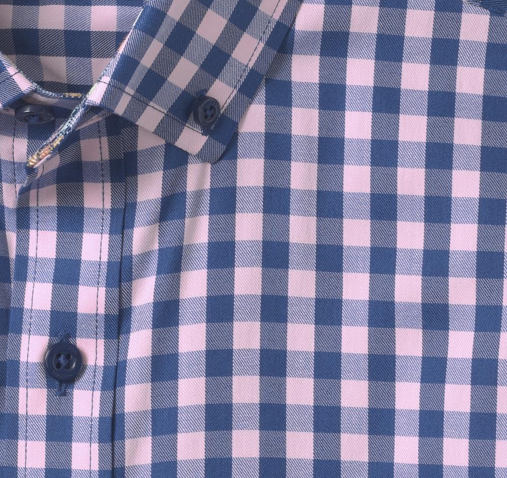 Johnston & Murphy XC4® Performance Shirt Pink/Navy Gingham