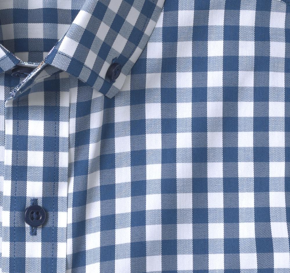 Johnston & Murphy XC4® Performance Shirt White/Navy Gingham