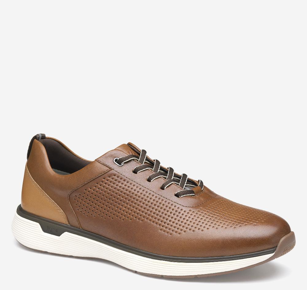 johnston & murphy XC4® Prentiss 2 Embossed U-Throat Tan Full Grain