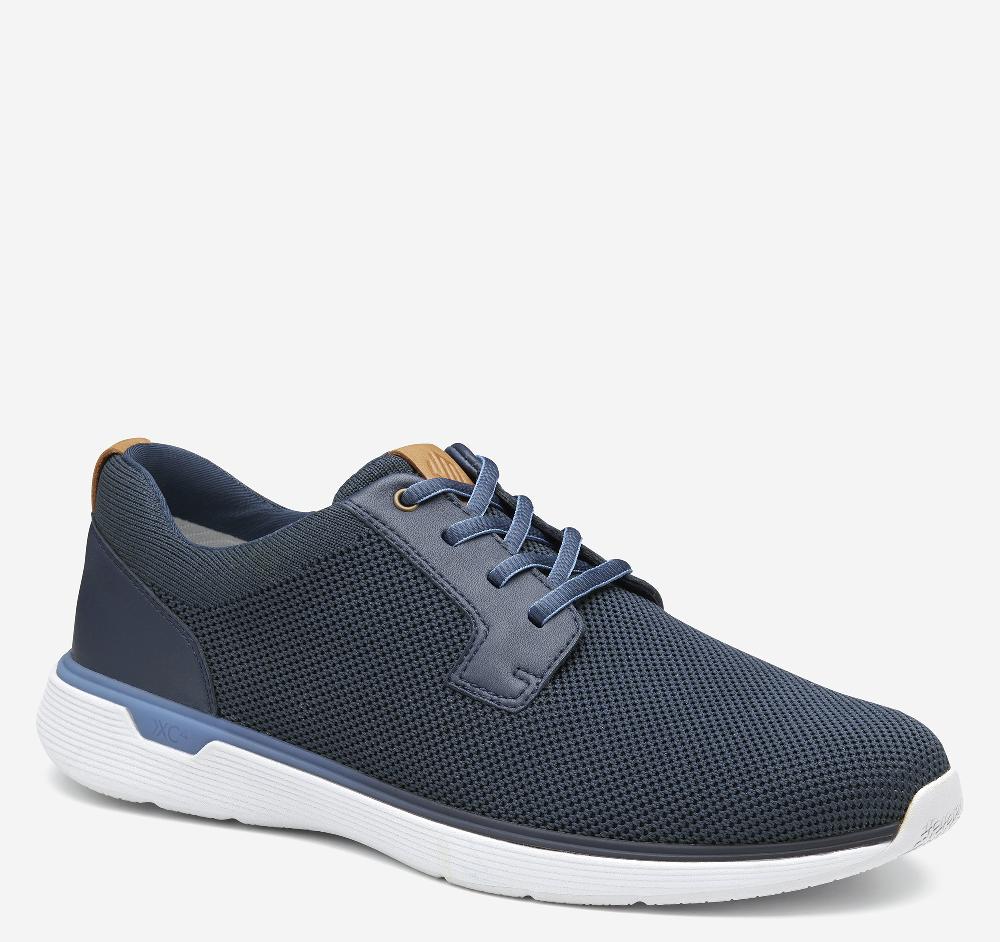 johnston & murphy XC4® Prentiss 2 Knit Plain Toe Navy Knit