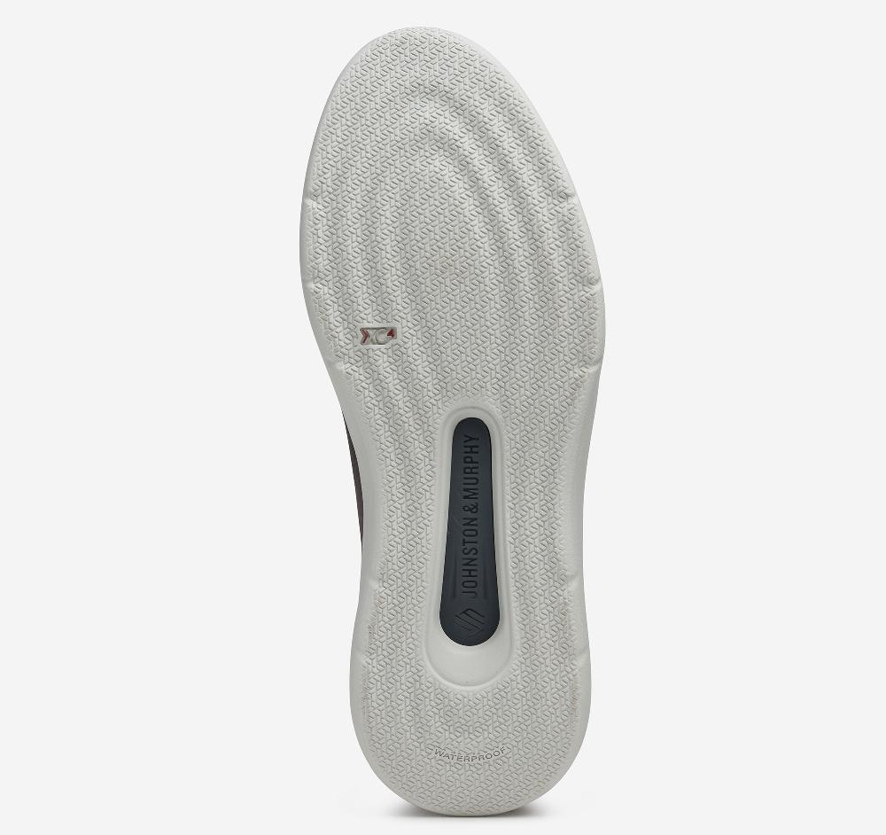 Johnston & Murphy XC4® Prentiss 2 Plain Toe Gray Waterproof Tumbled Nubuck