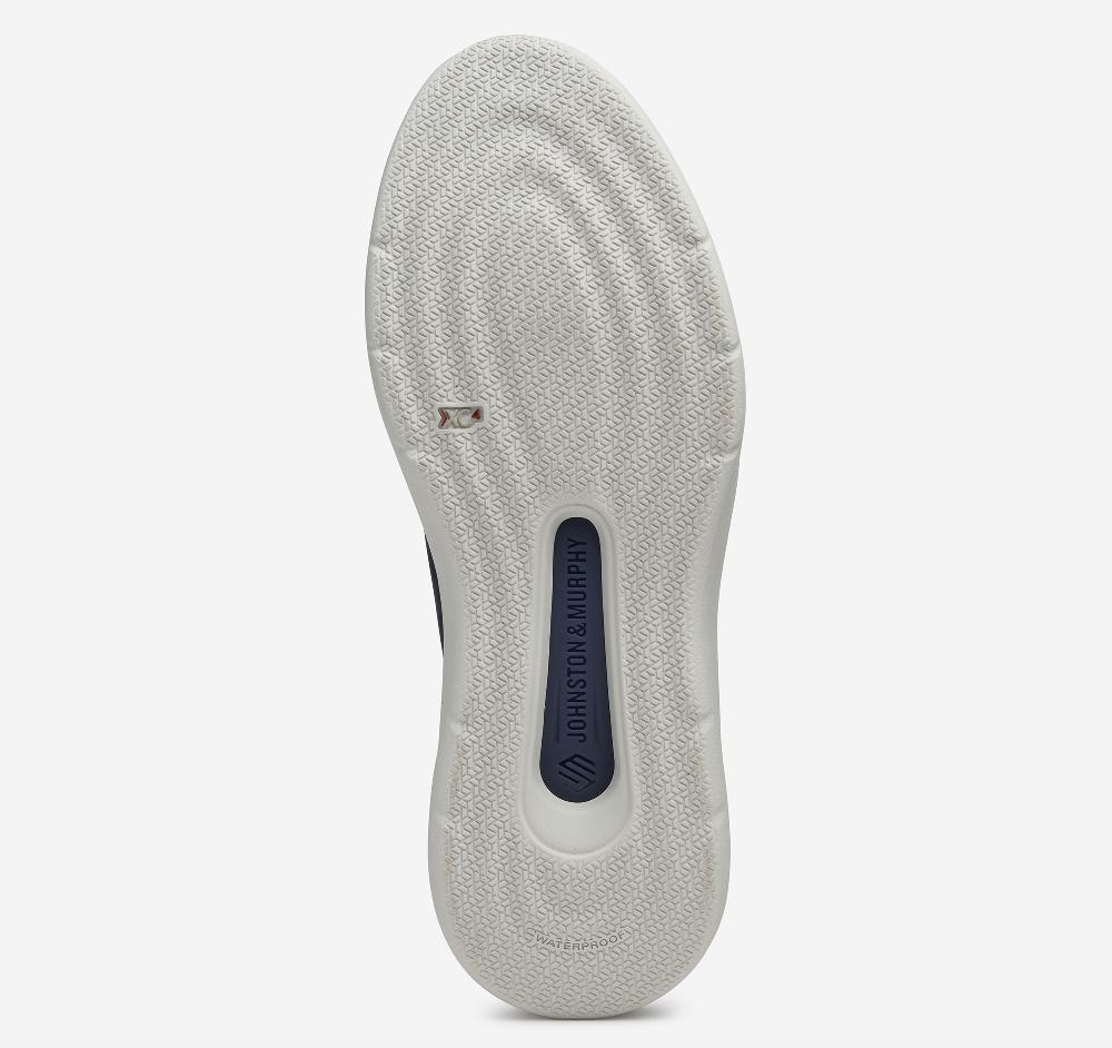 Johnston & Murphy XC4® Prentiss 2 Plain Toe Navy Waterproof Tumbled Nubuck