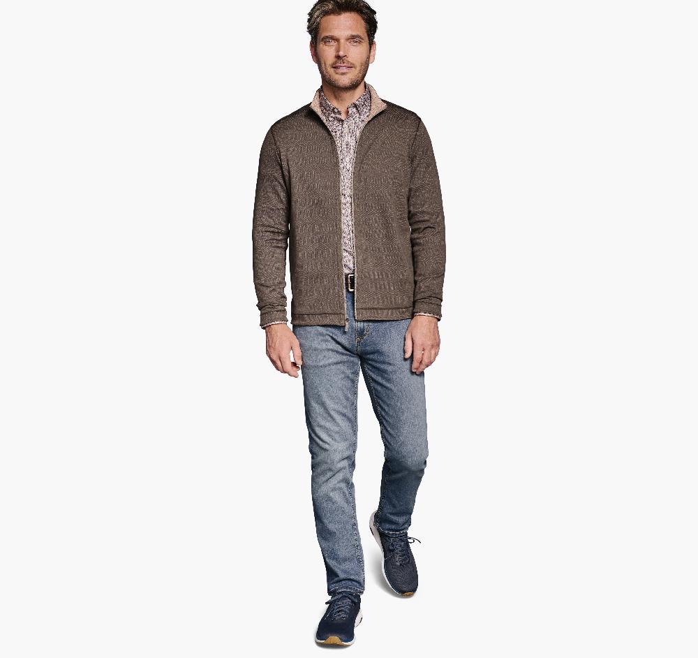 johnston & murphy XC4® Reversible Full Zip Brown/Rust