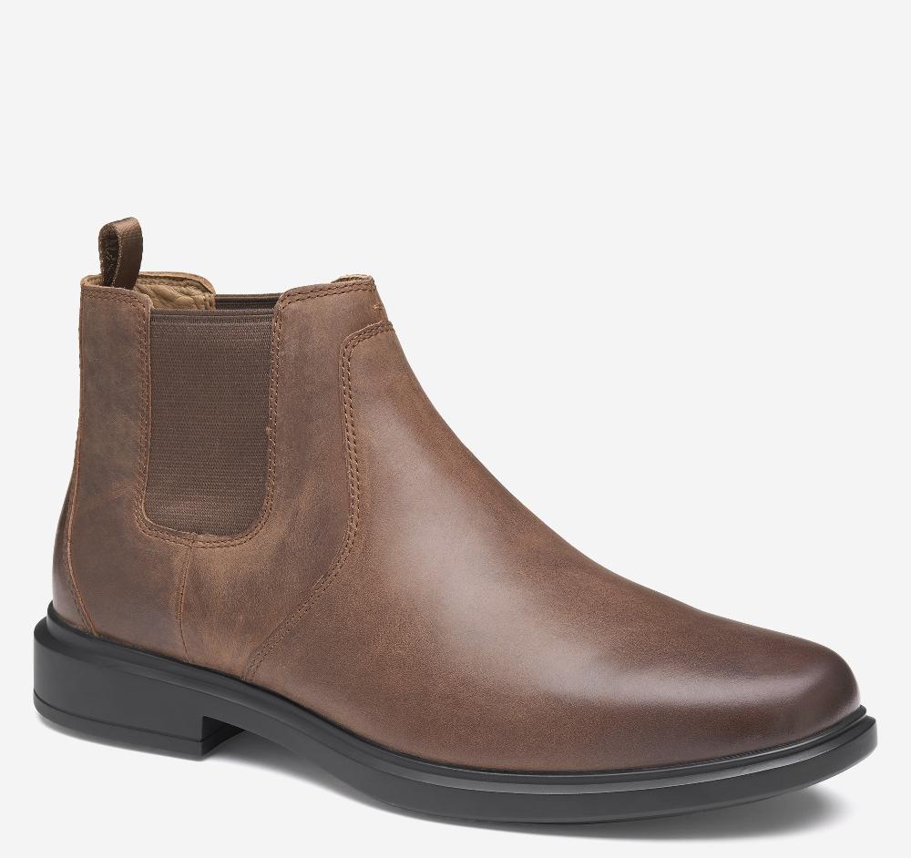 johnston & murphy XC4® Stanton 2.0 Chelsea Tan Oiled Waterproof Full Grain
