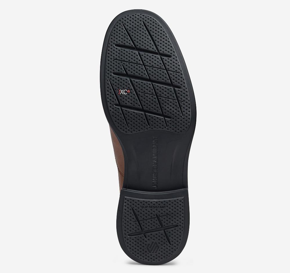 Johnston & Murphy XC4® Stanton 2.0 Moc Venetian Loafer Tan Waterproof Full Grain