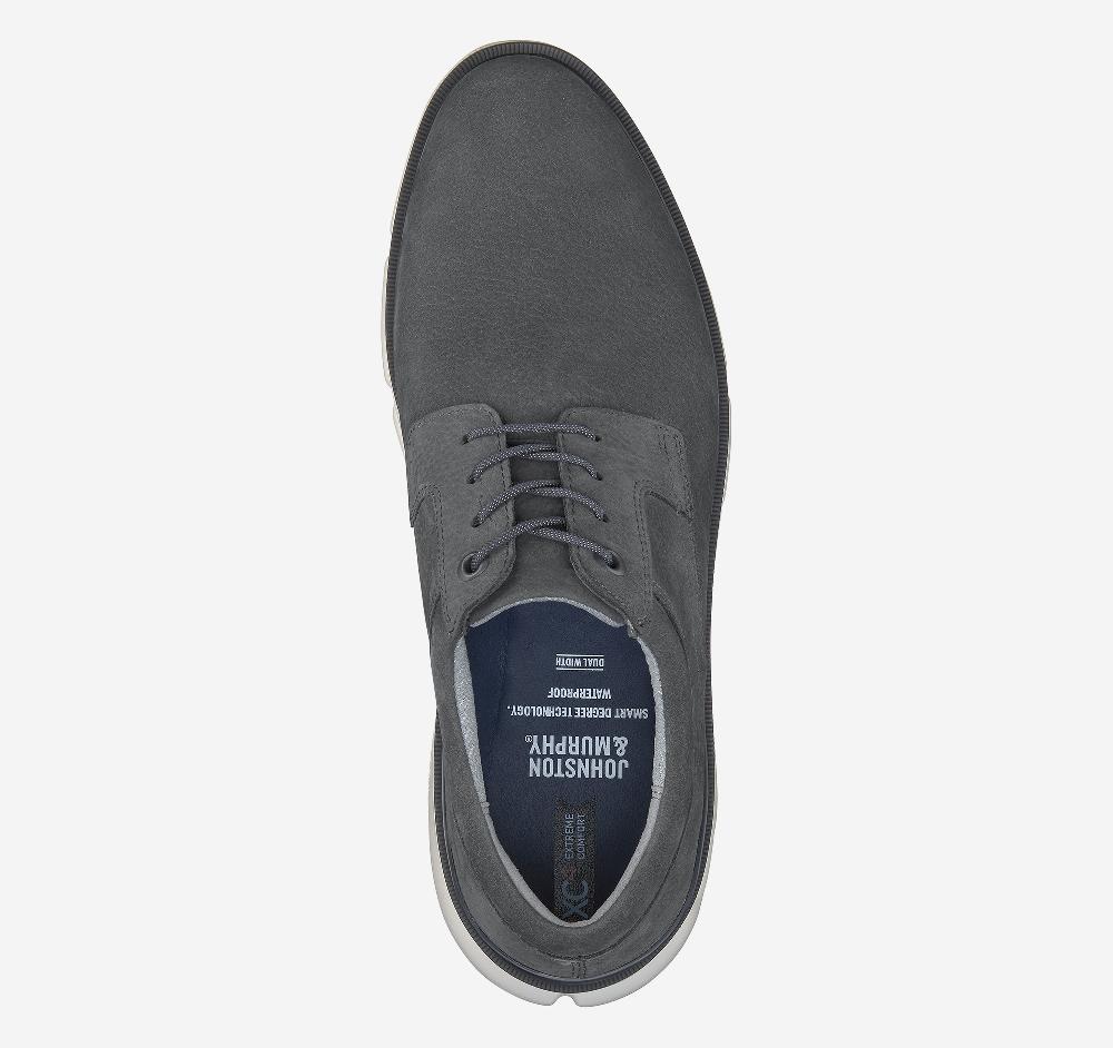 Johnston & Murphy XC4® Tanner Plain Toe Dark Gray Nubuck