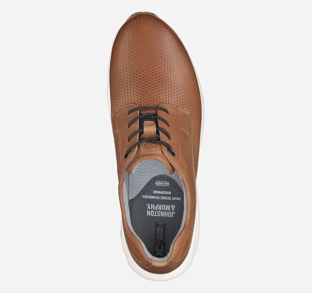 Johnston & Murphy XC4® TR3-Luxe Hybrid Tan Waterproof Full Grain