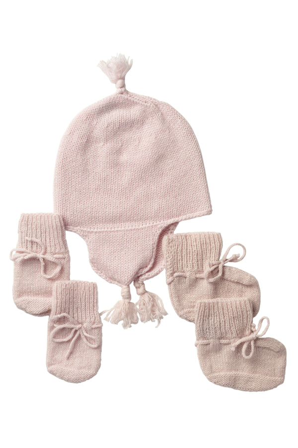 johnstons of elgin Baby's Pink Cashmere Accessories Gift Set
