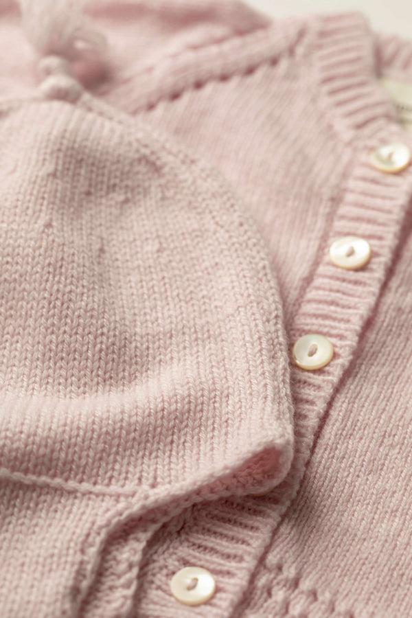 Johnstons Of Elgin Baby's Pink Cashmere Cardigan Gift Set
