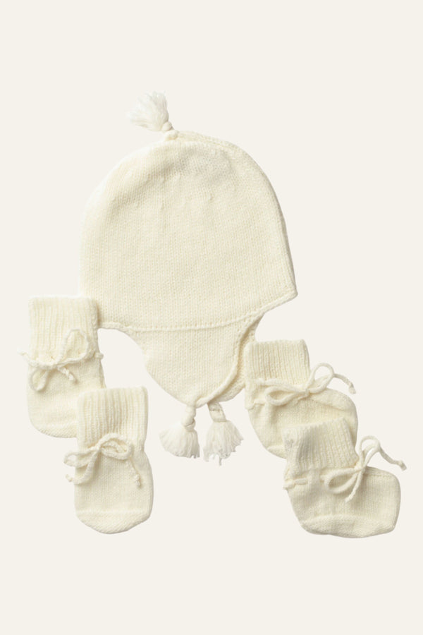 Johnstons Of Elgin Baby's White Cashmere Accessories Gift Set