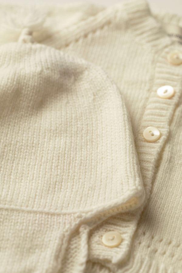 Johnstons Of Elgin Baby's White Cashmere Cardigan Gift Set