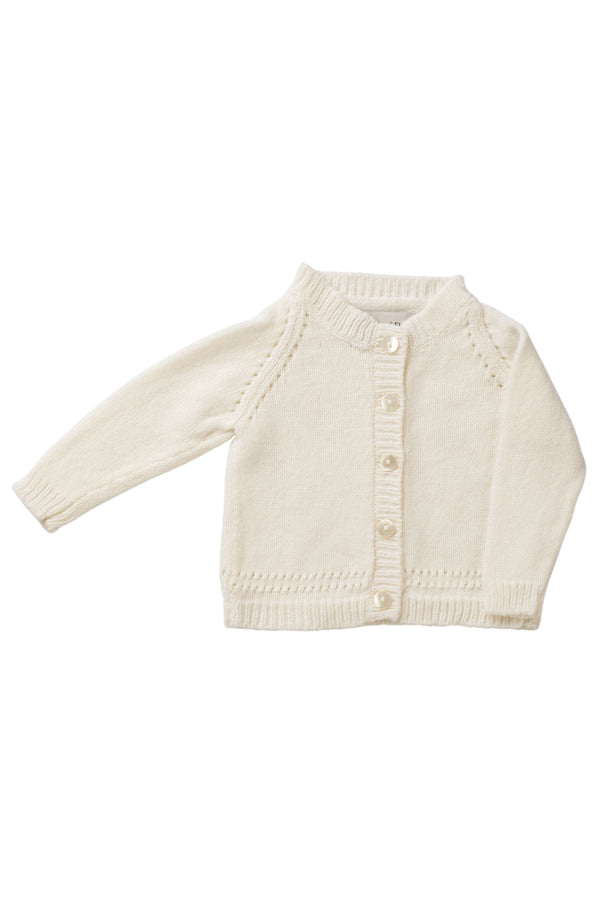 Johnstons Of Elgin Baby's White Cashmere Cardigan Gift Set