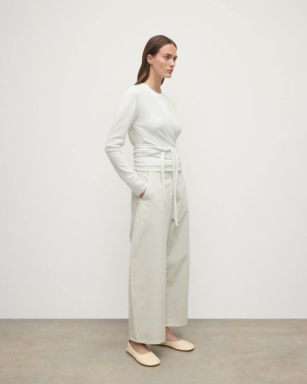 Johnstons Of Elgin Ballet Wrap Cashmere White Ballet Cardigan