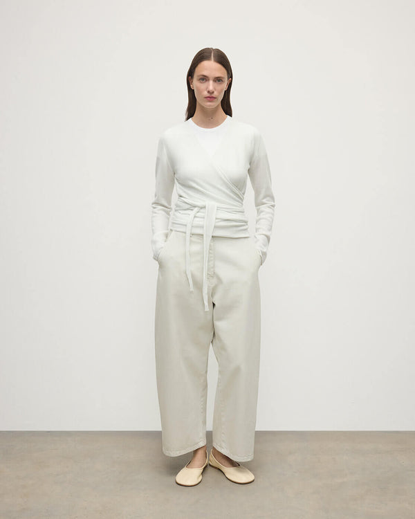 johnstons of elgin Ballet Wrap Cashmere White Ballet Cardigan