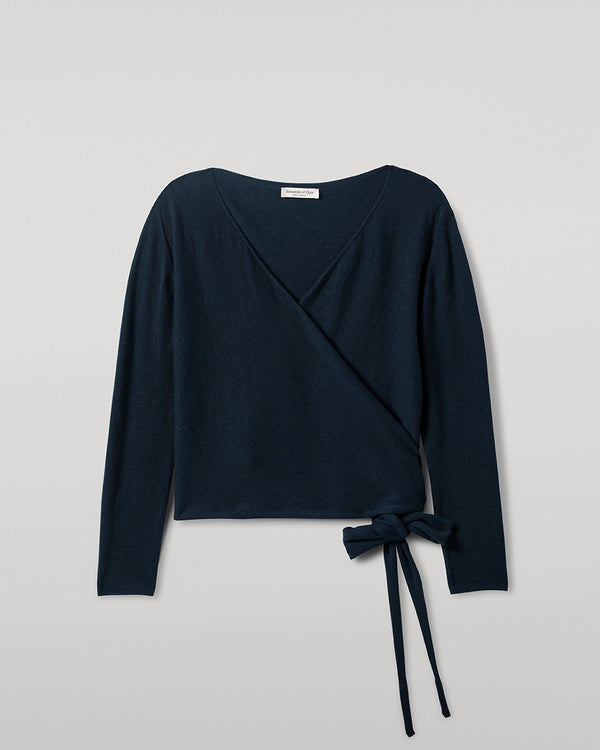 Johnstons Of Elgin Ballet Wrap Dark Green Cashmere Cardigan