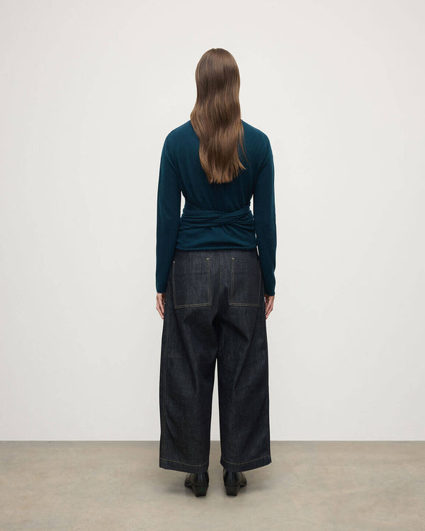 Johnstons Of Elgin Ballet Wrap Dark Green Cashmere Cardigan