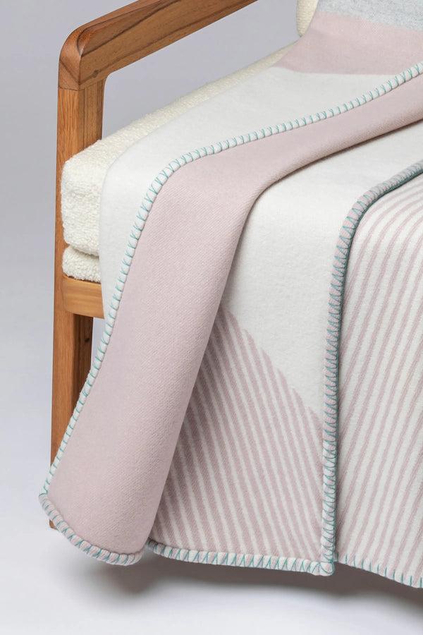 Johnstons Of Elgin Blanket Stitched Geometric Throw