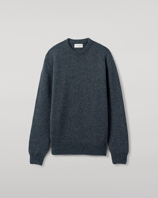 Johnstons Of Elgin Blue Donegal Cashmere Marl Jumper