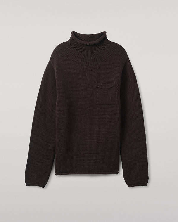 Johnstons Of Elgin Brown Cashmere Turtleneck Jumper