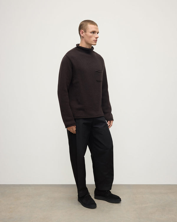 Johnstons Of Elgin Brown Cashmere Turtleneck Jumper