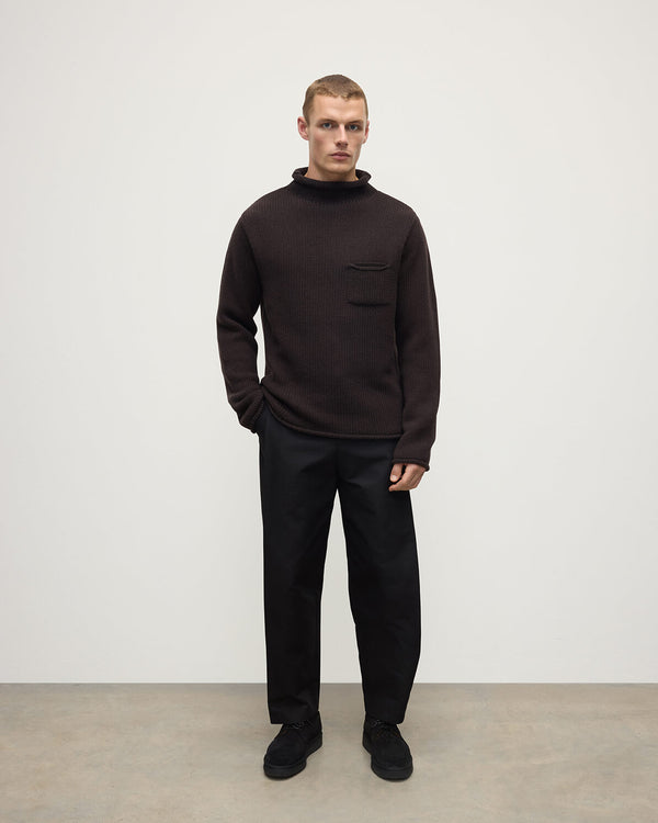 johnstons of elgin Brown Cashmere Turtleneck Jumper