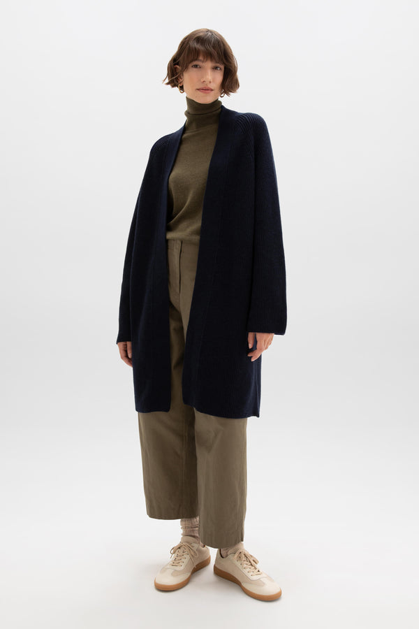 Johnstons Of Elgin Cashmere Dark Navy Cape Cardigan