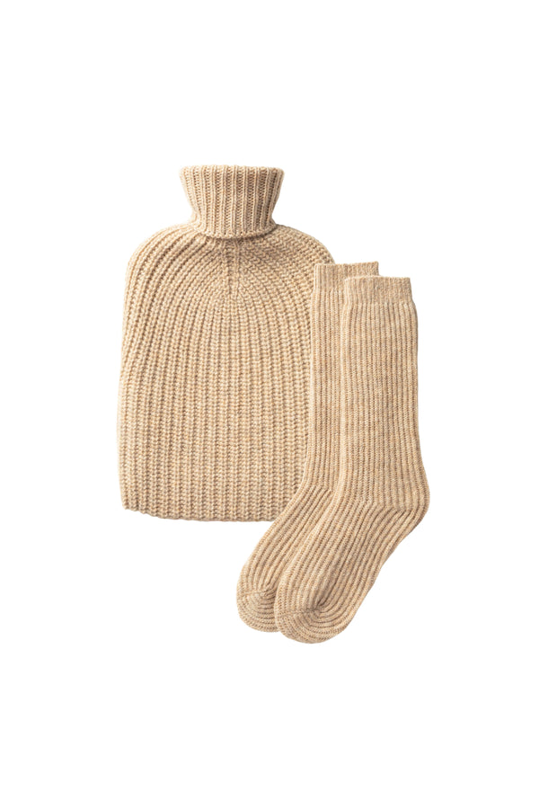 johnstons of elgin Cashmere Natural Hot Water Bottle Gift Set