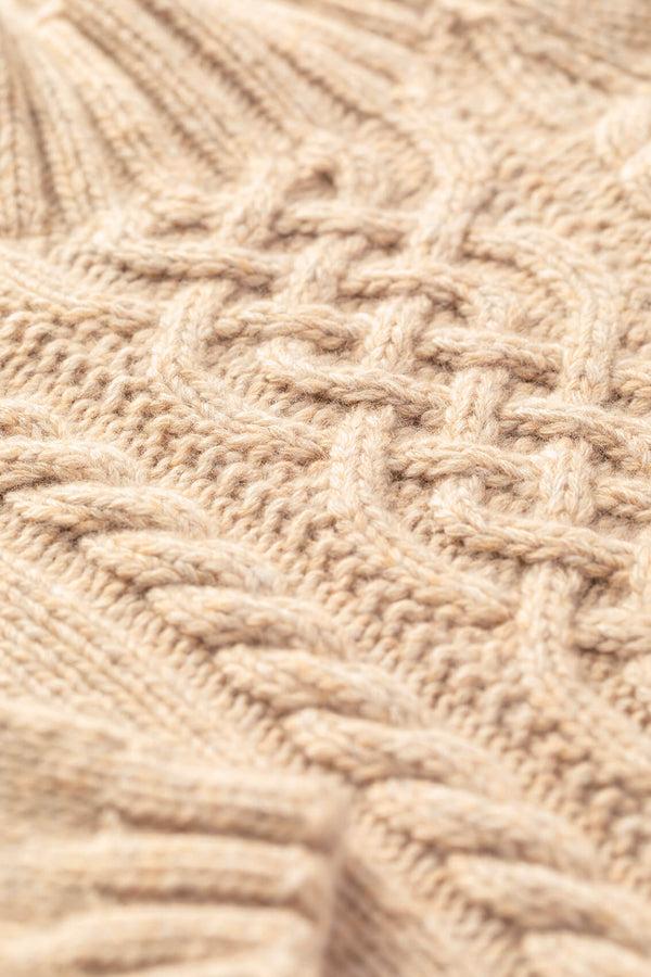 Johnstons Of Elgin Children's Cable Natural Cashmere Jumper