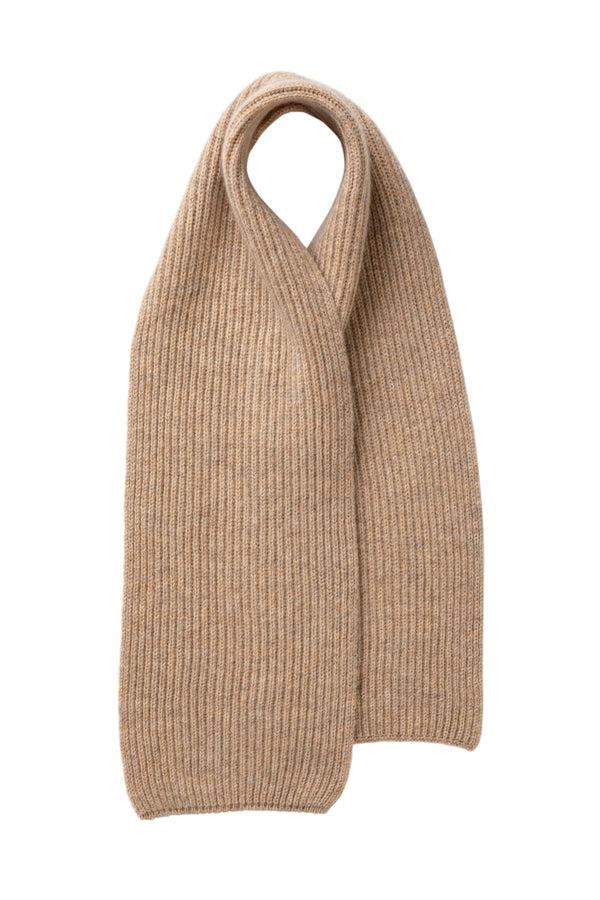 johnstons of elgin Children's Cashmere Natural Ribbed Scarf