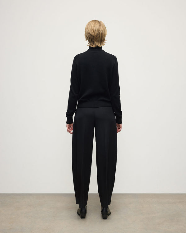 Johnstons Of Elgin Classic Cashmere Black Roll Neck Jumper