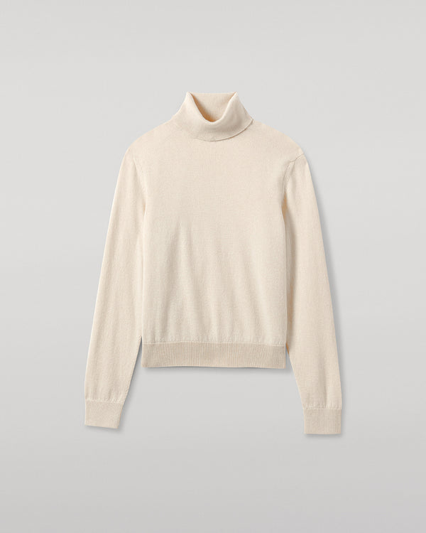 Johnstons Of Elgin Classic Cashmere Cream Roll Neck Jumper
