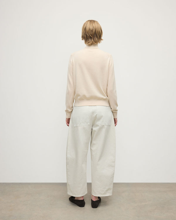 Johnstons Of Elgin Classic Cashmere Cream Roll Neck Jumper